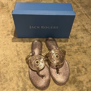 Never Worn Jack Rogers Sparkle Georgica Jelly Flip Flops size 10